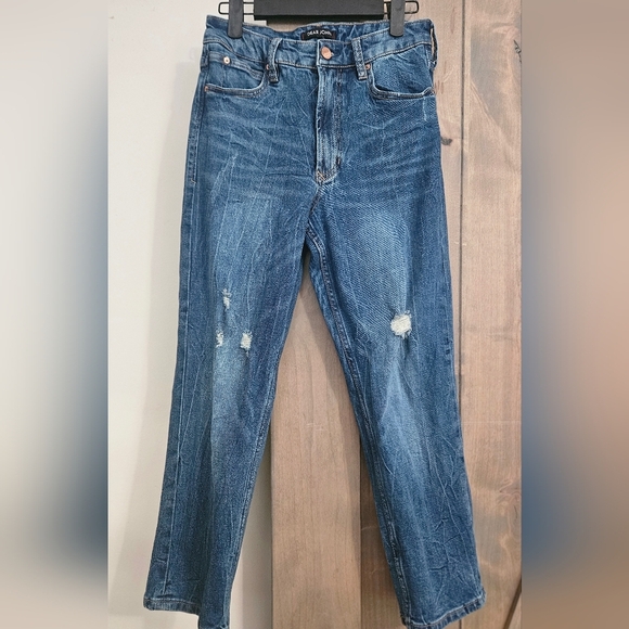 DEAR JOHN Frankie Straight Leg Cropped Jean Bilbao. Med Wash. Size 26 - Picture 8 of 14